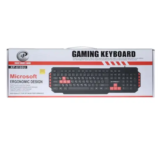 تصویر کیبورد با سیم گیمینگ ایکس پی پروداکت مدل XP-8100U