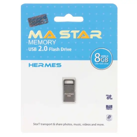 تصویر فلش مموری ام ای استار مدل Hermes USB 2.0 ظرفیت 8 گیگابایت