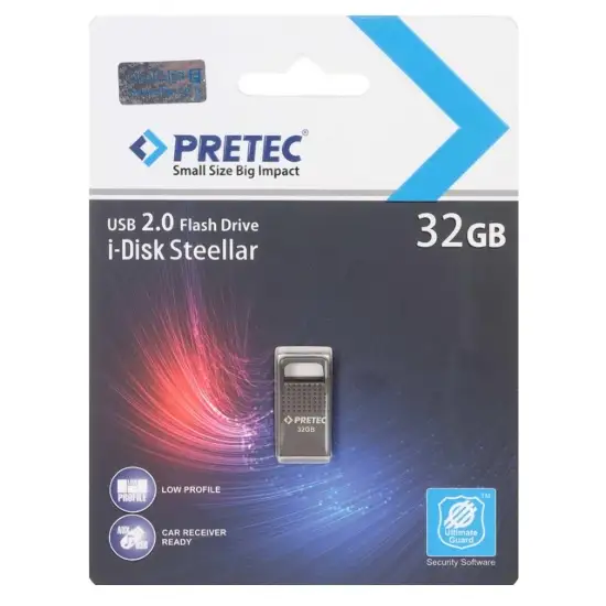 تصویر فلش مموری پرتک مدل i-Disk Steelar USB 2.0 ظرفیت 32 گیگابایت