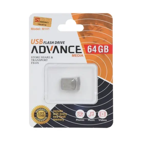 تصویر فلش مموری ادونس مدل M101 USB2.0 ظرفیت 64GB گیگابایت