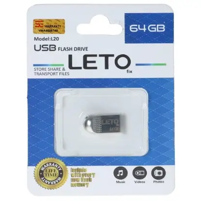 نمایش جزئیات فلش مموری لتو مدل Fix L20 USB2.0 ظرفیت 64 گیگابایت