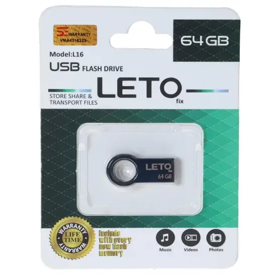 تصویر فلش مموری لتو مدل Fix L16 USB2.0 ظرفیت 64 گیگابایت