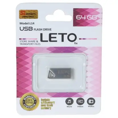 نمایش جزئیات فلش مموری لتو مدل Fix L14 USB2.0 ظرفیت 64 گیگابایت