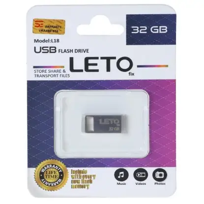 نمایش جزئیات فلش مموری لتو مدل Fix L18 USB2.0 ظرفیت 32 گیگابایت