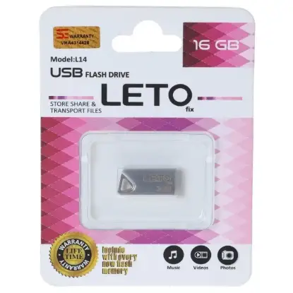 نمایش جزئیات فلش مموری لتو مدل Fix L14 USB2.0 ظرفیت 16 گیگابایت
