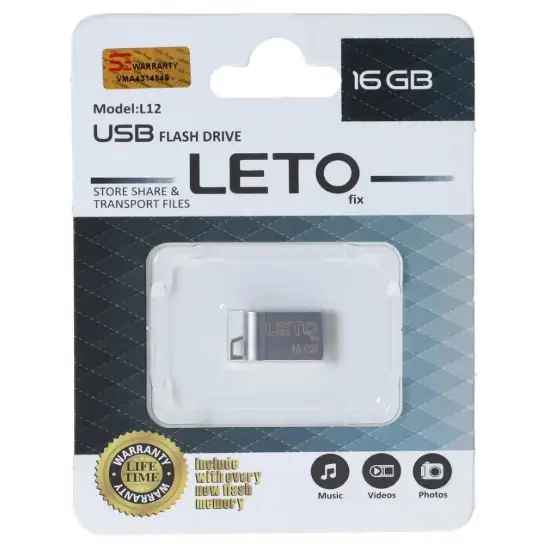 تصویر فلش مموری لتو مدل Fix L12 USB2.0 ظرفیت 16 گیگابایت