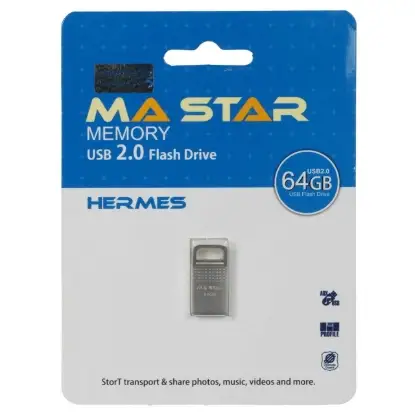 نمایش جزئیات فلش مموری ام ای استار مدل  Hermes USB 2.0 ظرفیت 64 گیگابایت