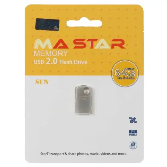 تصویر فلش مموری ام ای استار مدل Sun USB 2.0 ظرفیت 64 گیگابایت