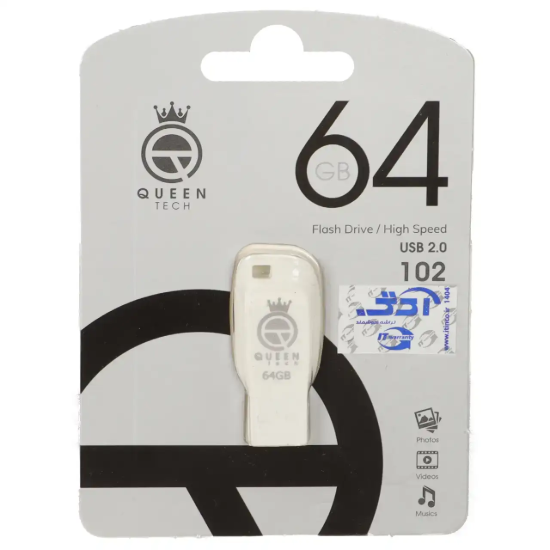 تصویر فلش مموری کوئین تک مدل tech USB2.0 ظرفیت 64 گیگابایت