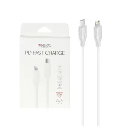 نمایش جزئیات کابل تبدیل USB-C به لایتنینگ یسیدو مدل CA17