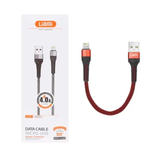 تصویر کابل تبدیل پاوربانک USB به لایتنینگ لیامی مدل LM-520L