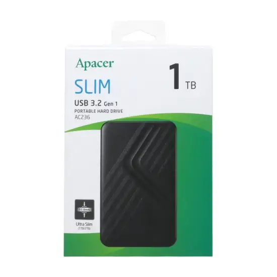 تصویر هارد اکسترنال اپیسر مدل AC236 Slim ظرفیت 1 ترابایت