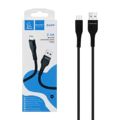 نمایش جزئیات کابل تبدیل USB به MircoUSB  دنمن مدل D60V