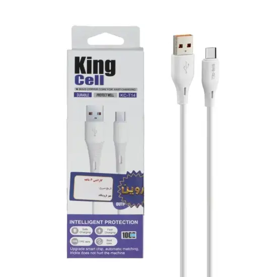 تصویر کابل تبدیل USB به USB-C مدل KC-T14