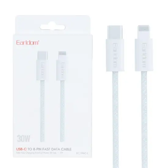 تصویر کابل تبدیل USB-C به لایتنینگ ارلدام مدل EC-196C-L