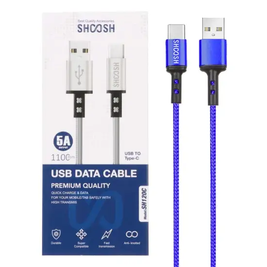 تصویر کابل تبدیل USB به USB-C مدل SH120C طول 1.1 متر