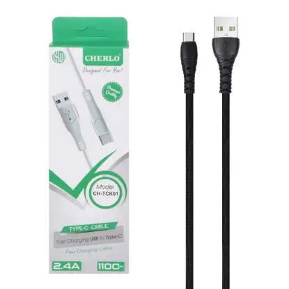 نمایش جزئیات کابل تبدیل USB به USB-C مدل CH-TCK01 طول 1.1 متر
