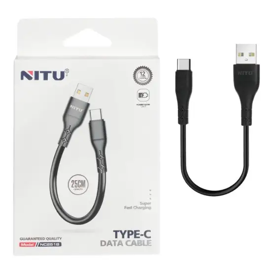 تصویر کابل تبدیل پاوربانک USB به USB-C نیتو مدل NC251