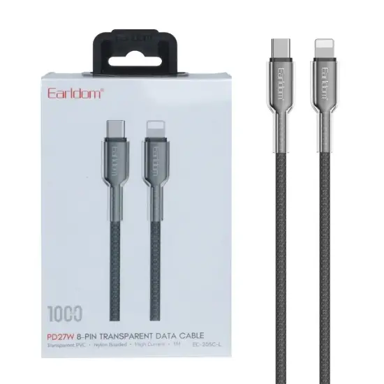 تصویر کابل تبدیل لایتنینگ به USB-C ارلدام مدل EC-205C-L