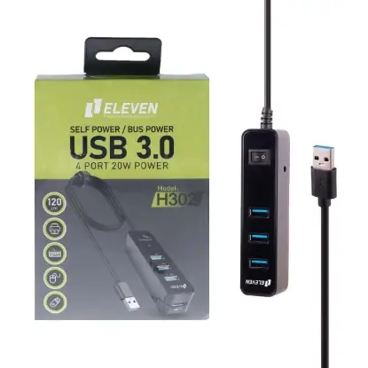 نمایش جزئیات هاب 4 پورت USB3.0 الون مدل H302