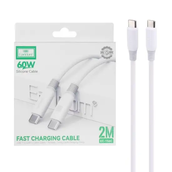تصویر کابل تبدیل USB-C به USB-C ارلدام مدل EC-156C طول 2 متر