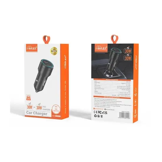 تصویر شارژر فندکی دو پورت میتوبل مدل MTB-CC10