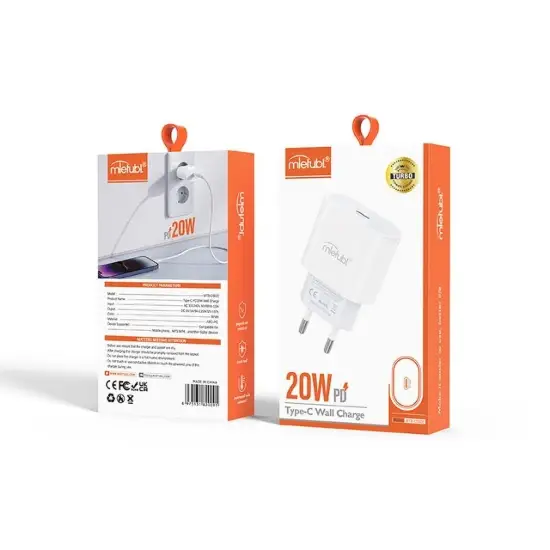 تصویر شارژر دیواری 20 وات تک پورت میتوبل مدل MTB-CS02E