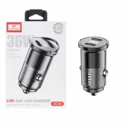نمایش جزئیات شارژر فندکی 36 وات دو پورت ارلدام مدل CC45