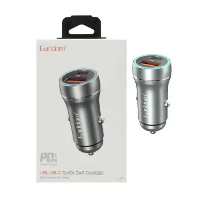 نمایش جزئیات شارژر فندکی 30 وات دو پورت ارلدام مدل CC29