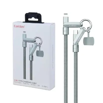 نمایش جزئیات کابل تبدیل USB-C به لایتنینگ ارلدام مدل EC-208C-L به طول 1.2 متر