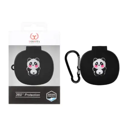 نمایش جزئیات کاور ایرپاد سیلیکونی یوشیتا طرح عروسک برجسته پاندا مدل QCY T13X