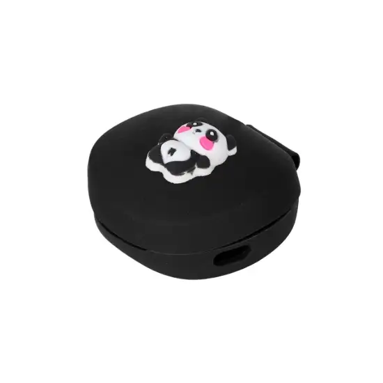 تصویر کاور ایرپاد سیلیکونی یوشیتا طرح عروسک برجسته پاندا مدل QCY T13X