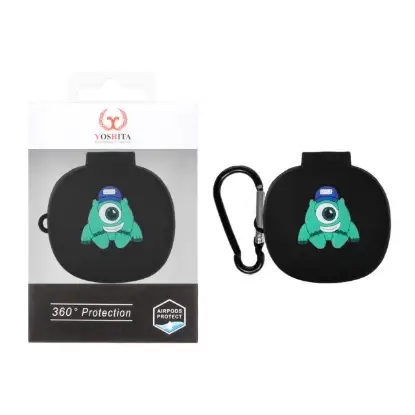 نمایش جزئیات کاور ایرپاد سیلیکونی یوشیتا طرح عروسک برجسته مایک مدل QCY T13X