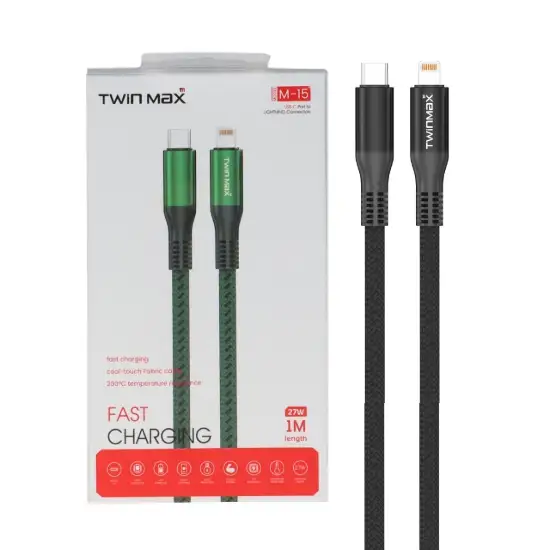 تصویر کابل تبدیل لایتنیگ به USB-C تویین مکس مدل M-15