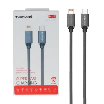 نمایش جزئیات کابل تبدیل لایتنیگ به USB-C تویین مکس مدل M-19