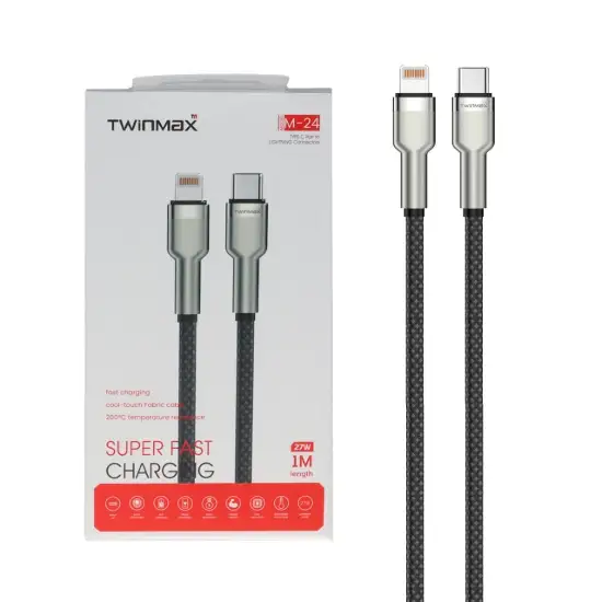 تصویر کابل تبدیل لایتنینگ به USB-C تویین مکس مدل M-24
