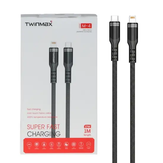 تصویر کابل تبدیل لایتنینگ به USB-C تویین مکس مدل M-4
