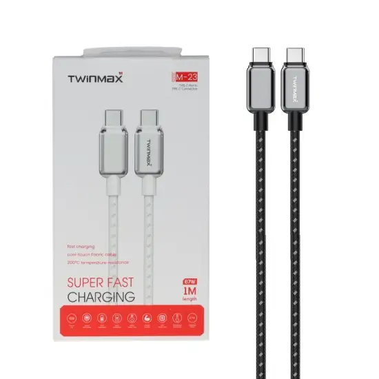 تصویر کابل تبدیل USB-C به USB-C تویین مکس مدل M-23