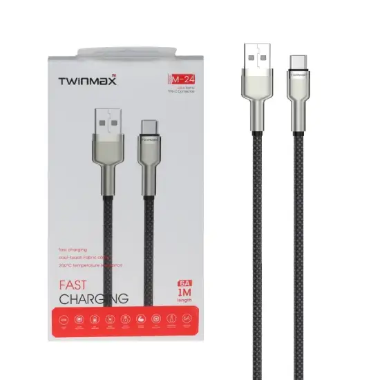تصویر کابل تبدیل USB-C به USB تویین مکس مدل M-24