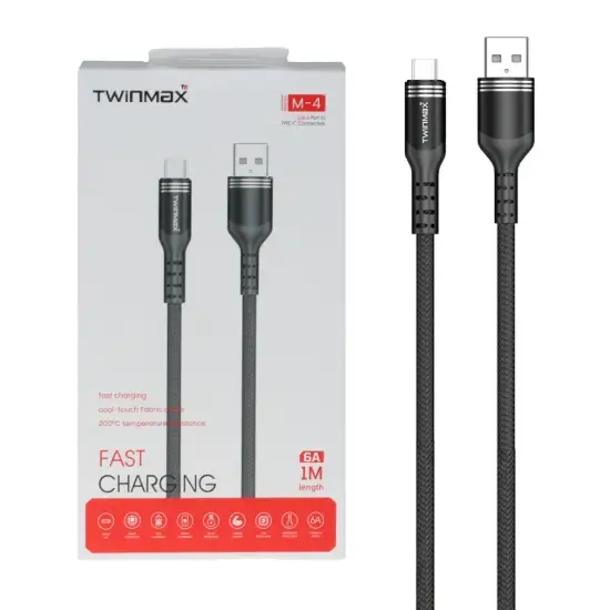 تصویر کابل تبدیل USB-C به USB تویین مکس مدل M-4