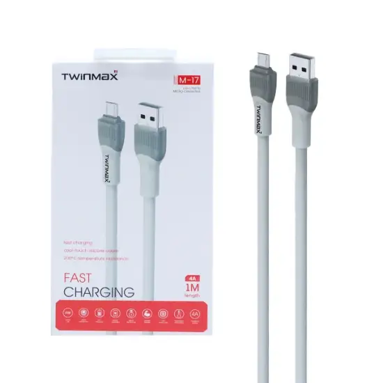 تصویر کابل تبدیل USB به MicroUSB تویین مکس مدل M-17