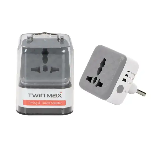تصویر تبدیل برق 3 به 2 تایمر دار تویین مکس مدل M-X5
