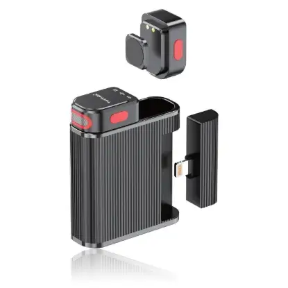 نمایش جزئیات میکروفون بی سیم تویین مکس لایتنینگ به USB-C مدل MQ-1