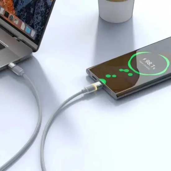 تصویر کابل تبدیل USB-C به USB-C پرووان مدل Glow PCC158 به طول 1.2 متر