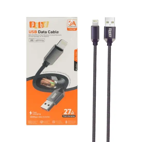 تصویر کابل تبدیل لایتنینگ به USB پی کیو بی دی مدل PQ-C05L