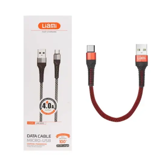 تصویر کابل تبدیل پاوربانک USB به USB-C لیامی مدل LM-520C