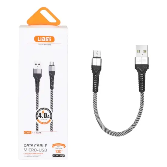 تصویر کابل تبدیل پاوربانک MicroUSB به USB مدل LM-520M