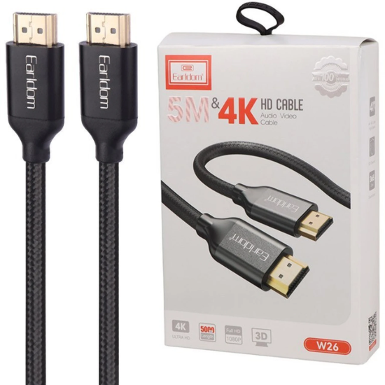 تصویر کابل تبدیل HDMI ارلدام مدل ET-W26 طول 5 متر