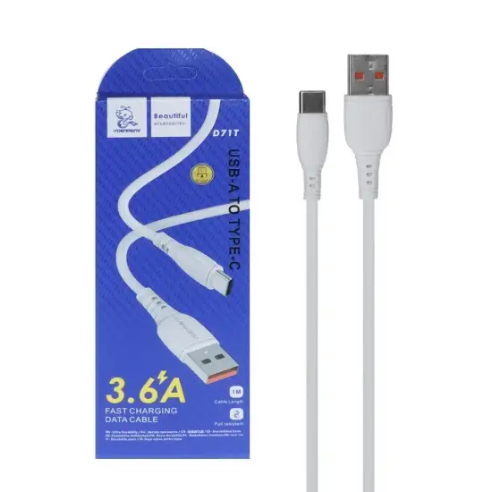 تصویر کابل تبدیل USB به USB-C دنمن مدل D71T