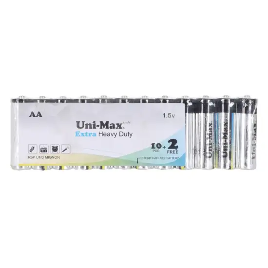 تصویر باتری قلمی یونی مکس مدل Extra Heavy Duty R6P بسته 12 عددی